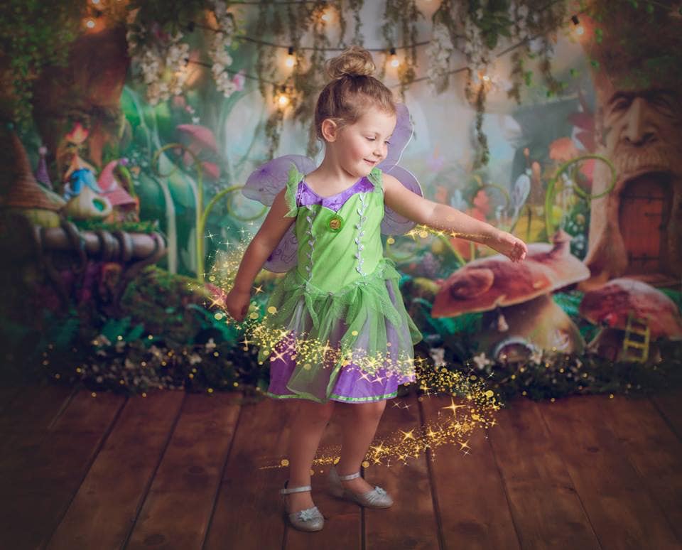 Kate Kinder Märchen bunte Wald Landschaft Geburtstag Hintergrund - Kate Backdrop.de