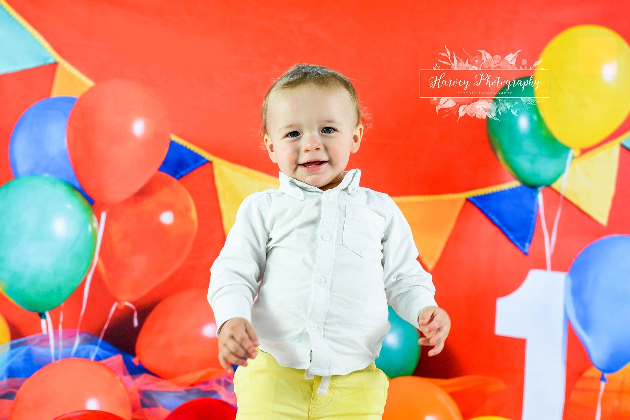 Kate  1st Geburtstag Hintergrund Junge für Fotografie von Keerstan Jessop - Kate Backdrop.de