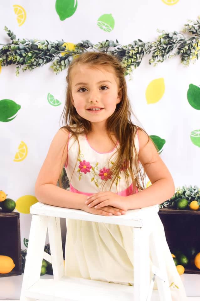 Kate Lemon Lines Sommer Children Kulisse für die Fotografie von Megan Leigh Photography - Kate Backdrop.de