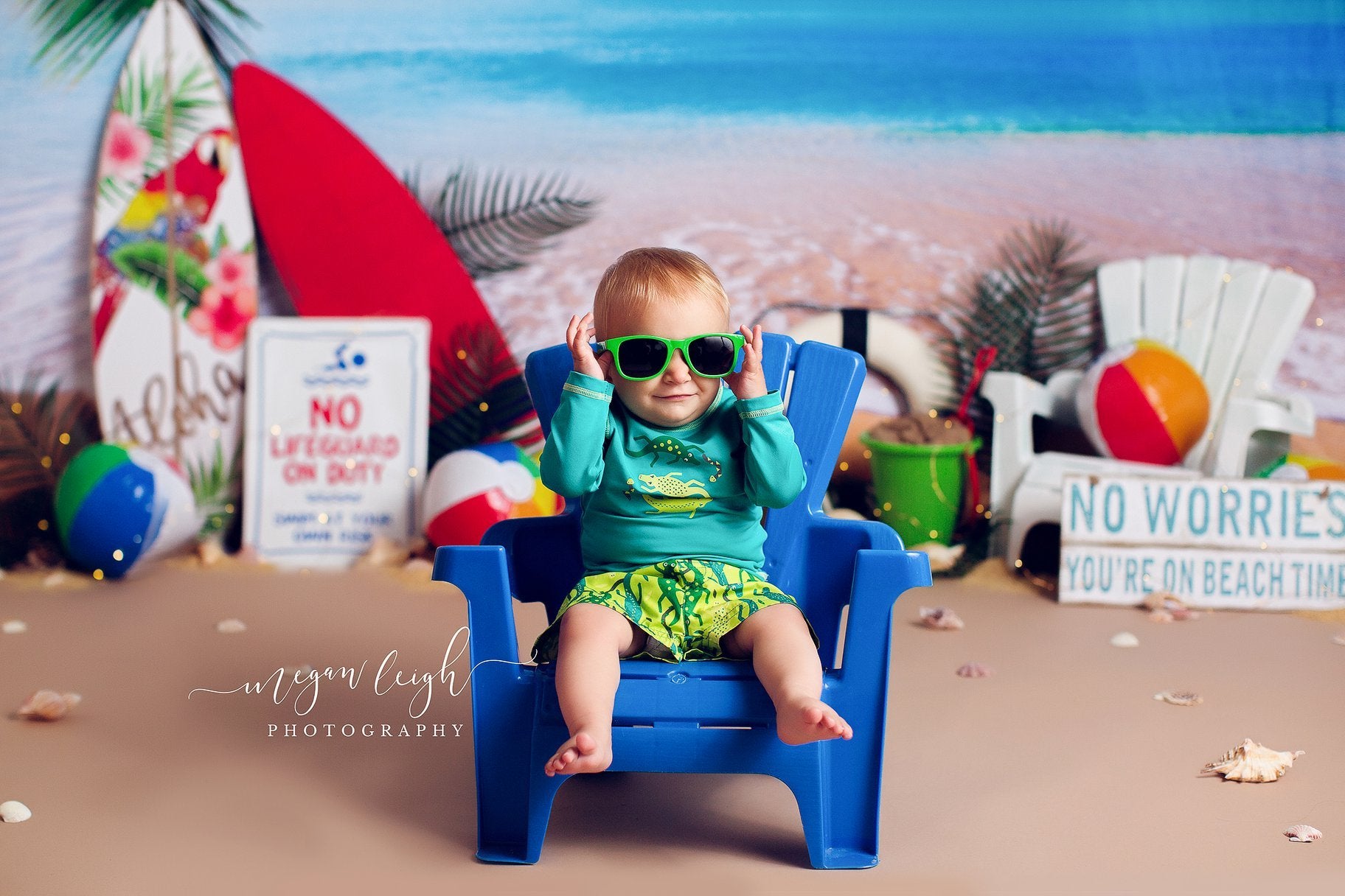 Kate Strand Meer Sommer Urlaub Hintergrund für Fotografie entworfen von Megan Leigh Photography - Kate Backdrop.de