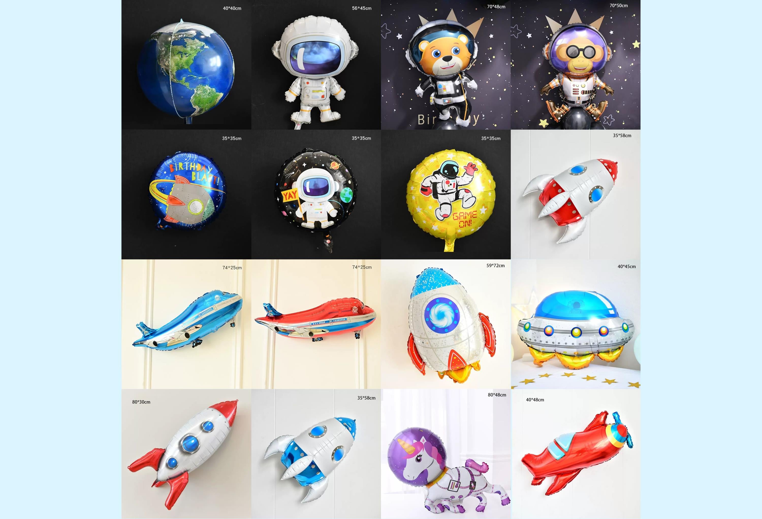 Kate Astronaut Universum aufblasbare Requisiten Set 16pcs