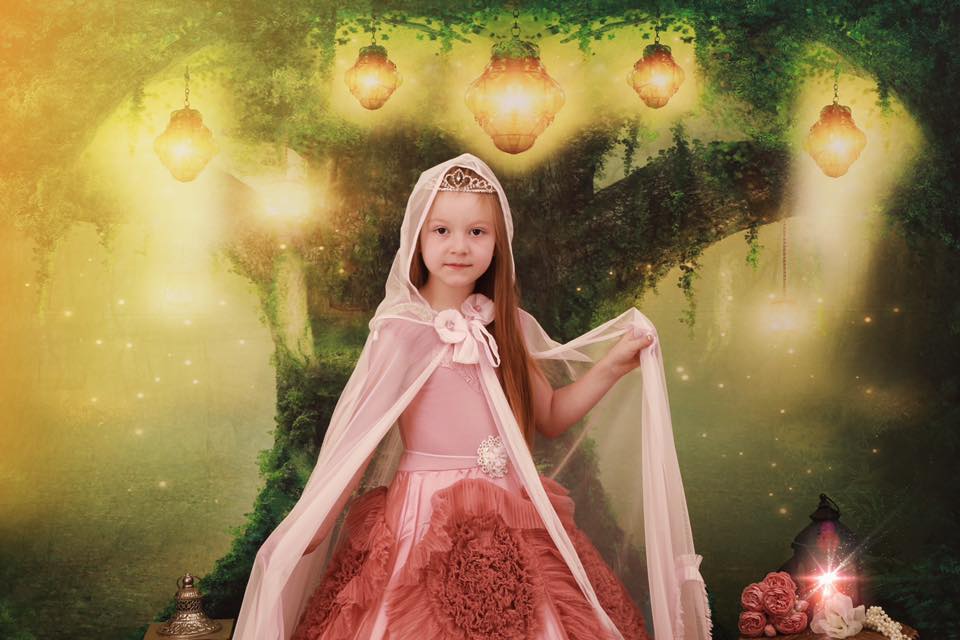 Kate Spirit Fairy Tree House Wald Kinder Hintergrund für Fotografie Designed by JFCC