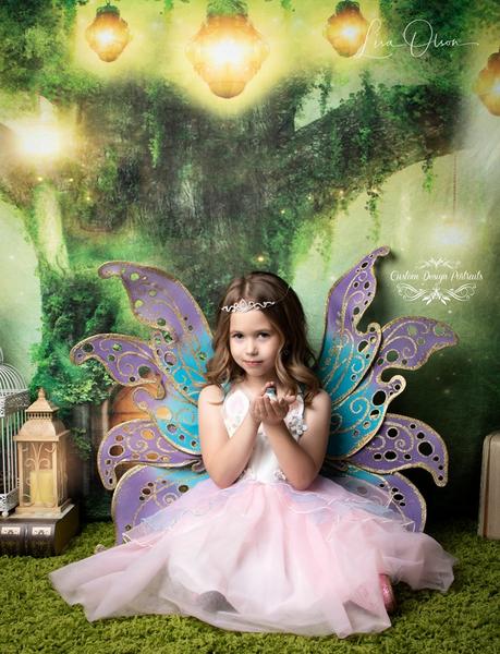 Kate Spirit Fairy Tree House Wald Kinder Hintergrund für Fotografie Designed by JFCC