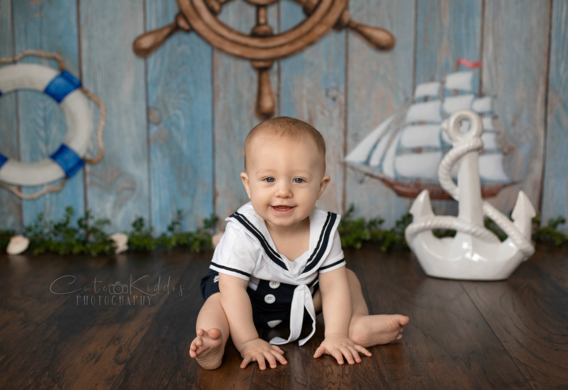 Kate Adventure Nautical Sailor Kinder Hintergrund für Fotografie Designed by JFCC - Kate Backdrop.de
