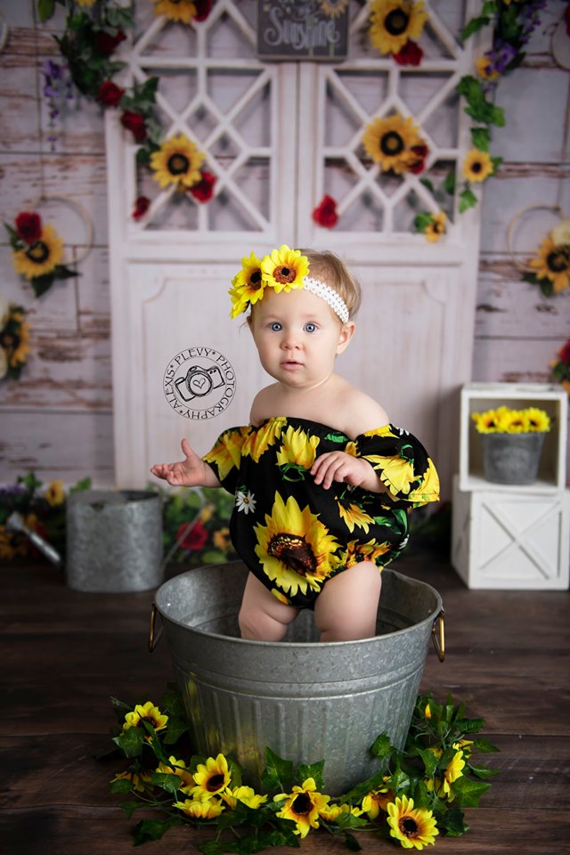 Kate Sie sind mein Sonnenschein-Weinlese-Wand-Sommer-Sonnenblume-Muttertagshintergrund Entworfen durch Staci Lynn Photography