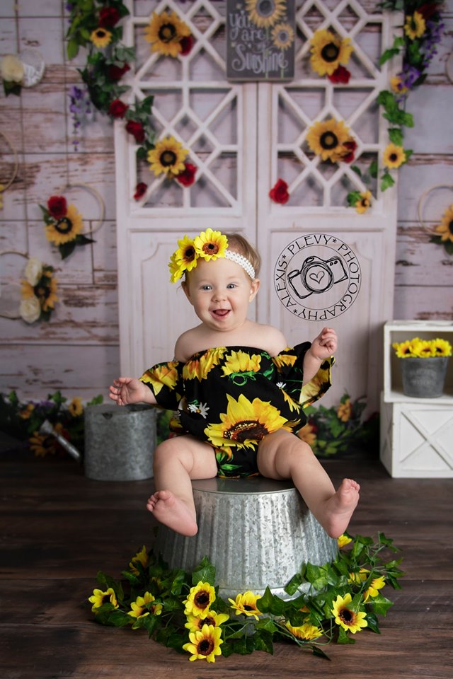Kate Sie sind mein Sonnenschein-Weinlese-Wand-Sommer-Sonnenblume-Muttertagshintergrund Entworfen durch Staci Lynn Photography