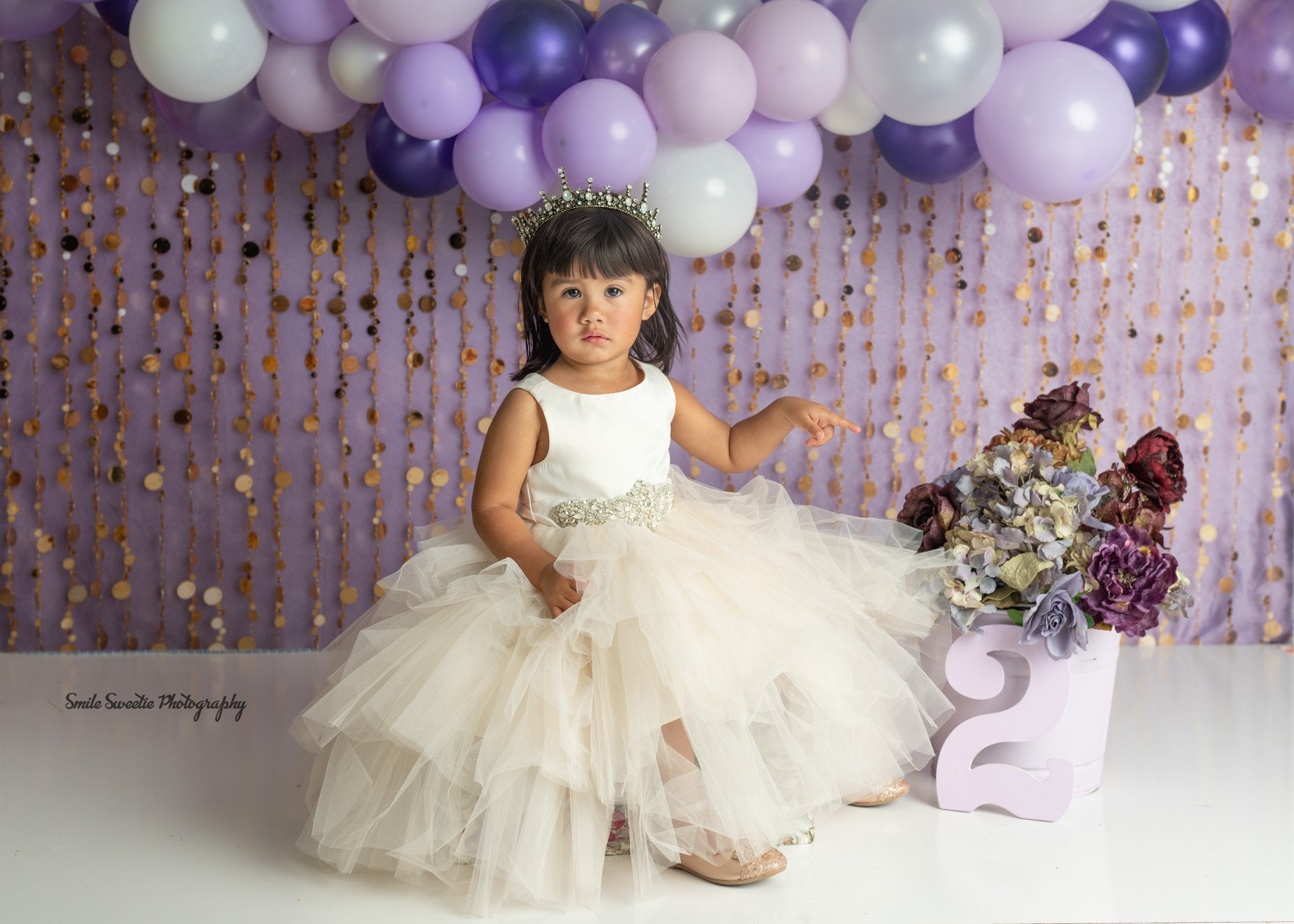 Kate Lila goldene Punkte Kinder Hintergrund Geburtstag für die Fotografie von Lisa B - Kate Backdrop.de