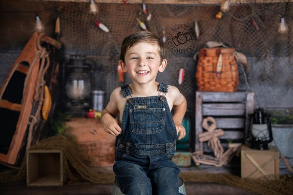Kate Wood Gone Fishing Backdrop Entworfen von Arica Kirby - Kate Backdrop.de