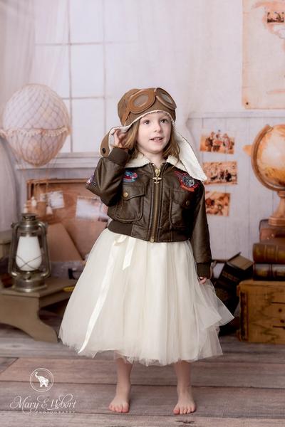 Kate Schulanfang Kinder Abenteurer Pilot Fotohintergrund Schule - Kate Backdrop.de