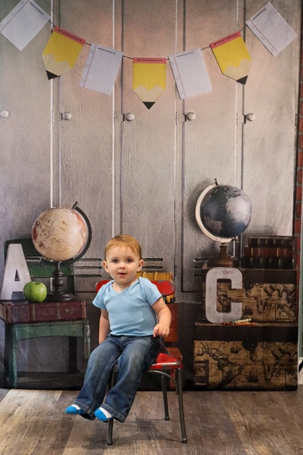 Kate PreSchool Abschluss-Hintergrund Schule für die Fotografie von Erin Larkins - Kate Backdrop.de
