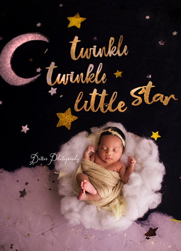 Kate Funkeln-Sternnachtkinder-Babyparty-Hintergrund für die Fotografie entworfen von Erin Larkins