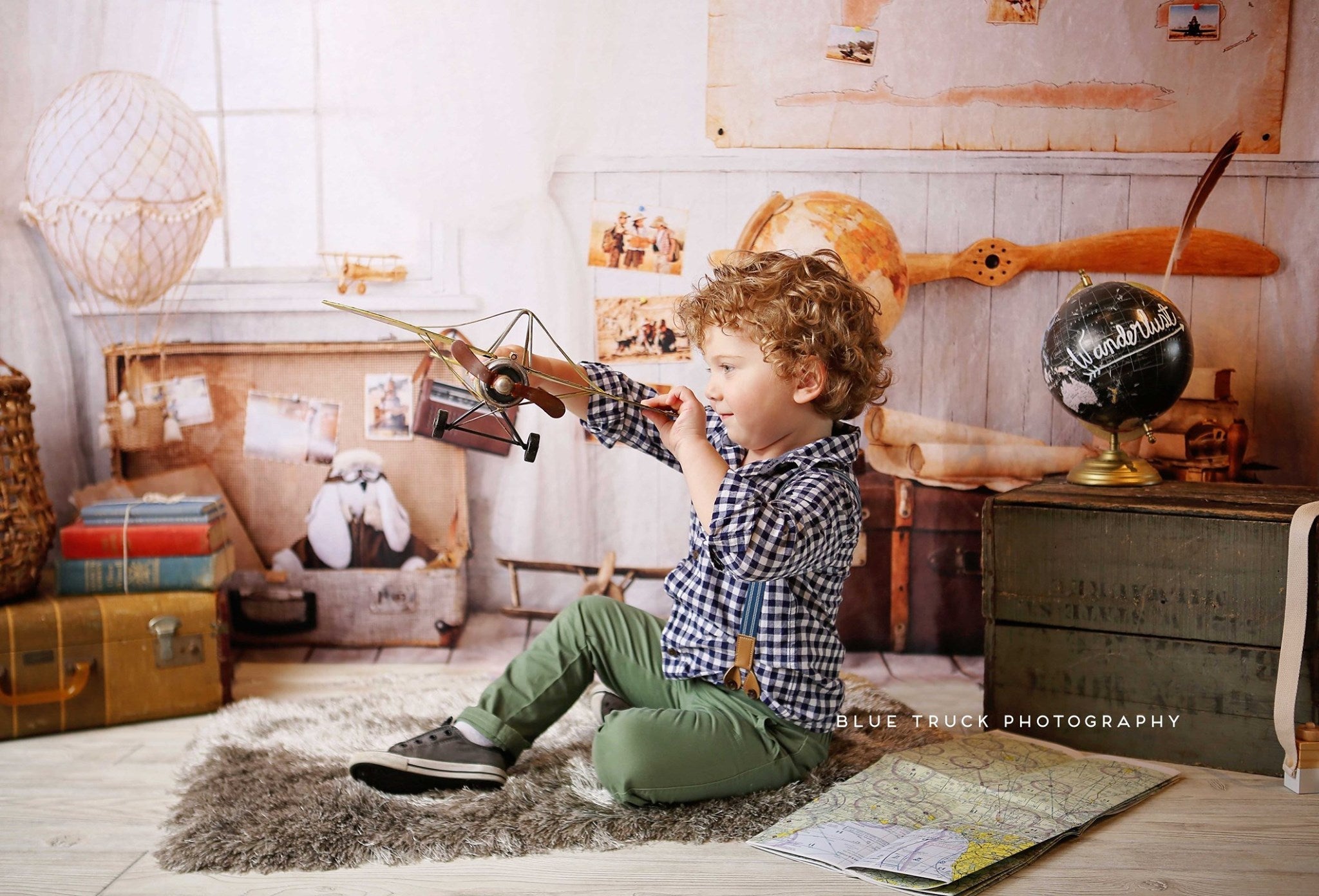Kate Schulanfang Kinder Abenteurer Pilot Fotohintergrund Schule - Kate Backdrop.de
