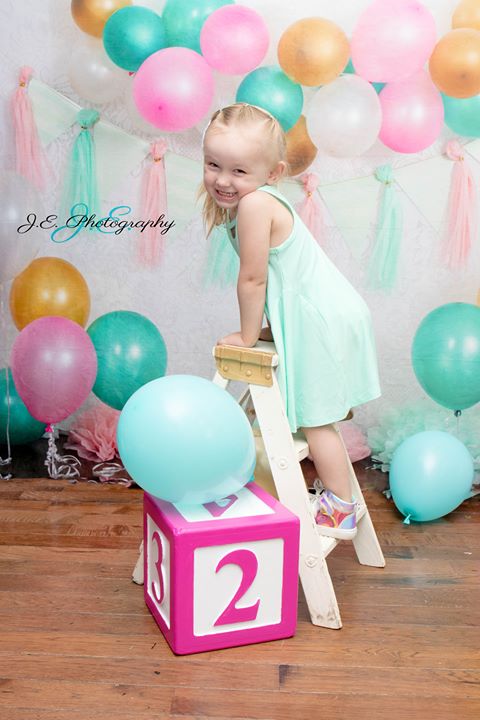 Kate Pfefferminziger frischer Feier-Hintergrund für die Kinderphotographie entworfen von Tyna Renner - Kate Backdrop.de