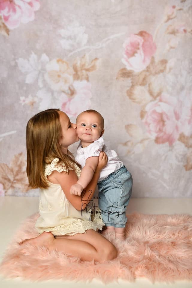 Kate Hochzeit Retro  Blumen Hintergrund für Fotografie von JFCC - Kate Backdrop.de