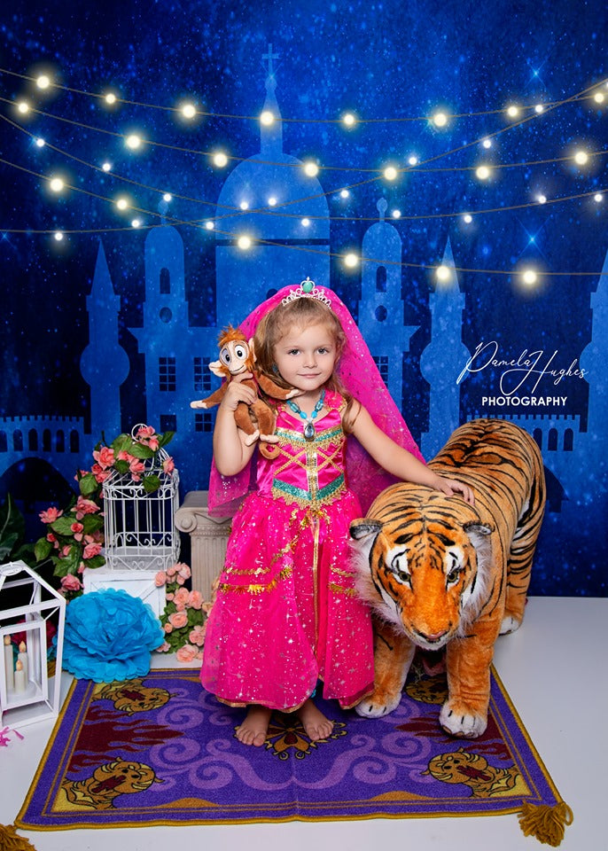 Kate Sternenklarer Himmel-Hintergrund des arabischen Schlosses für die Kinderphotographie von Jerry_Sina - Kate Backdrop.de
