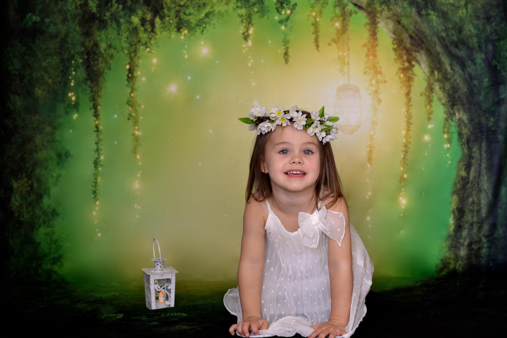 Katebackdrop：Kate Fantasy Forest Scenery Backdrop Cricle Tree Children Dreamlike