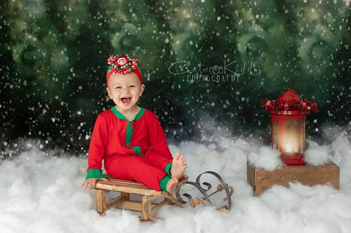 Kate Blendend Winter schneebedeckt Wald Hintergrund  für Fotografie von Modest Brushes - Kate Backdrop.de