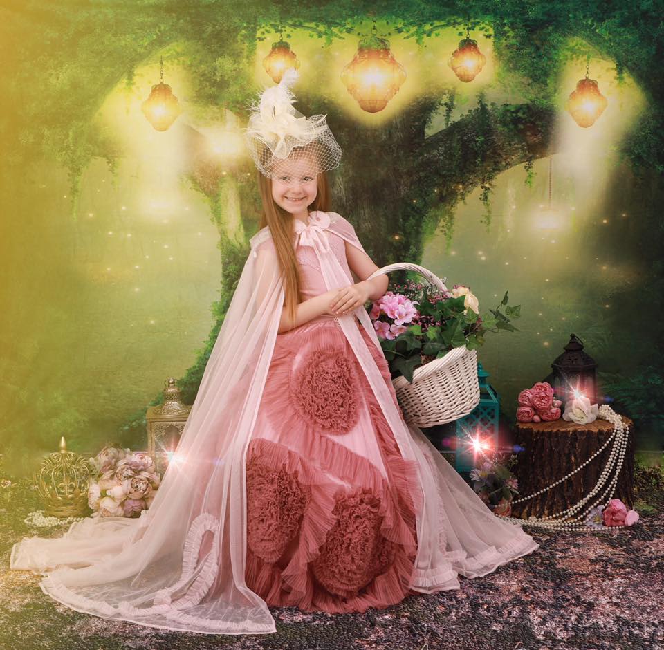 Kate Spirit Fairy Tree House Wald Kinder Hintergrund für Fotografie Designed by JFCC