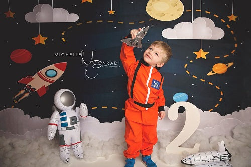 Kate Sterne Mond Kinder Hintergrund Geburtstag für Fotografie von Amanda Moffatt - Kate Backdrop.de