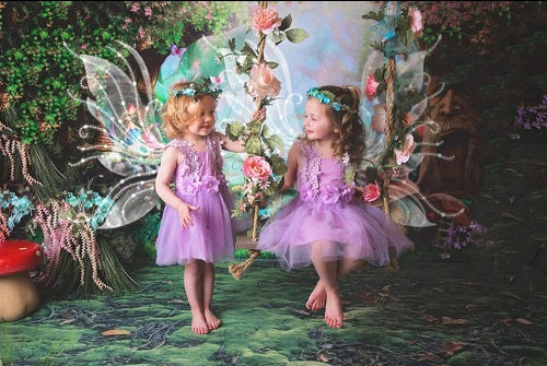 Kate Kinder Märchen bunte Wald Landschaft Geburtstag Hintergrund - Kate Backdrop.de