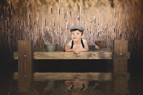 Kate Herbst Schilf Landschaft Hintergrund Entworfen von Pine Park Collection - Kate Backdrop.de