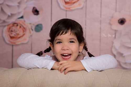 Kate Beiger Holzfußboden und Blumen-Hintergrund für Fotografie entworfen von Jerry_Sina - Kate Backdrop.de