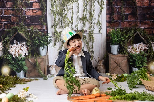 Kate Backstein Garten Hasen Frühling Ostern Hintergrund Entworfen von Megan Leigh Photography - Kate Backdrop.de