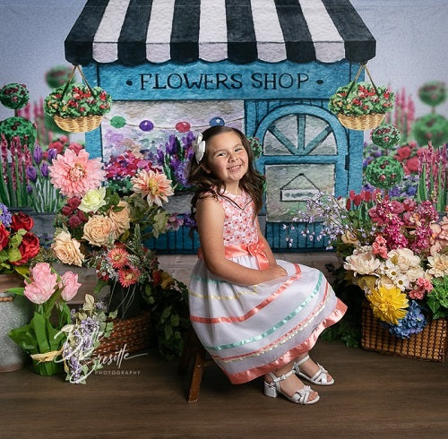 Kate Frühling Blumen Geschäft Hintergrund entworfen von Claire Photography