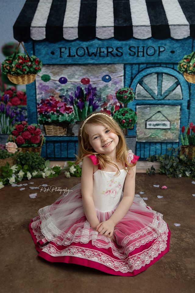 Kate Frühling Blumen Geschäft Hintergrund entworfen von Claire Photography - Kate Backdrop.de