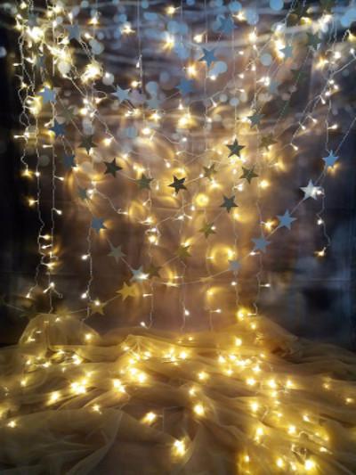 Katebackdrop：Kate Cotton Collapsible Cloth Curtain Star Lighting Photography Backdrops