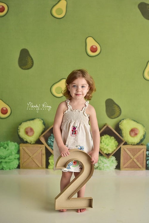 Kate Grüne Avocado Party Kinder Hintergrund Entworfen von Mandy Ringe Photography