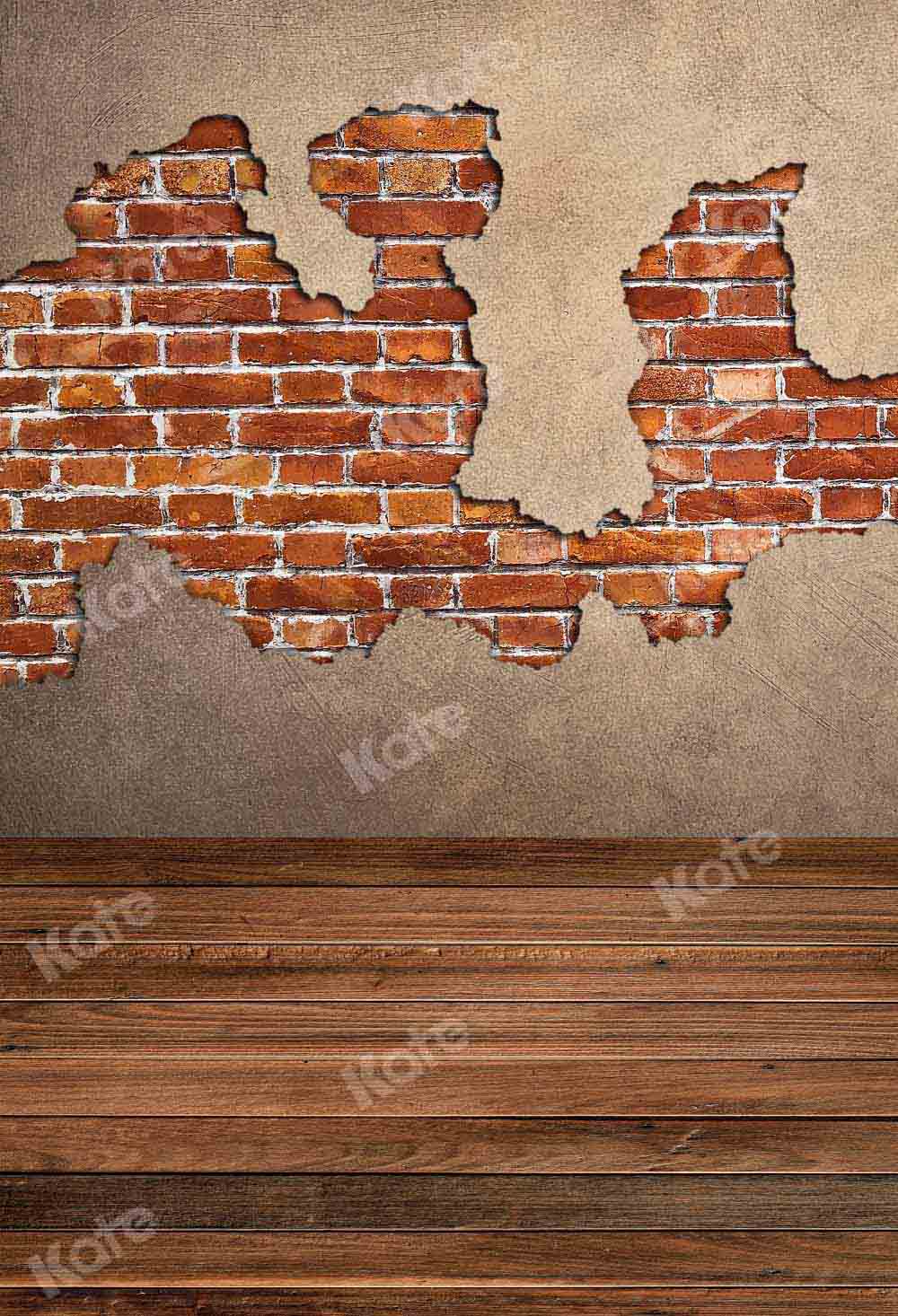 Kate Kombibackdrop retro schäbig Mauer Holz Hintergrund