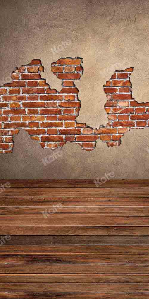 Kate Kombibackdrop retro schäbig Mauer Holz Hintergrund