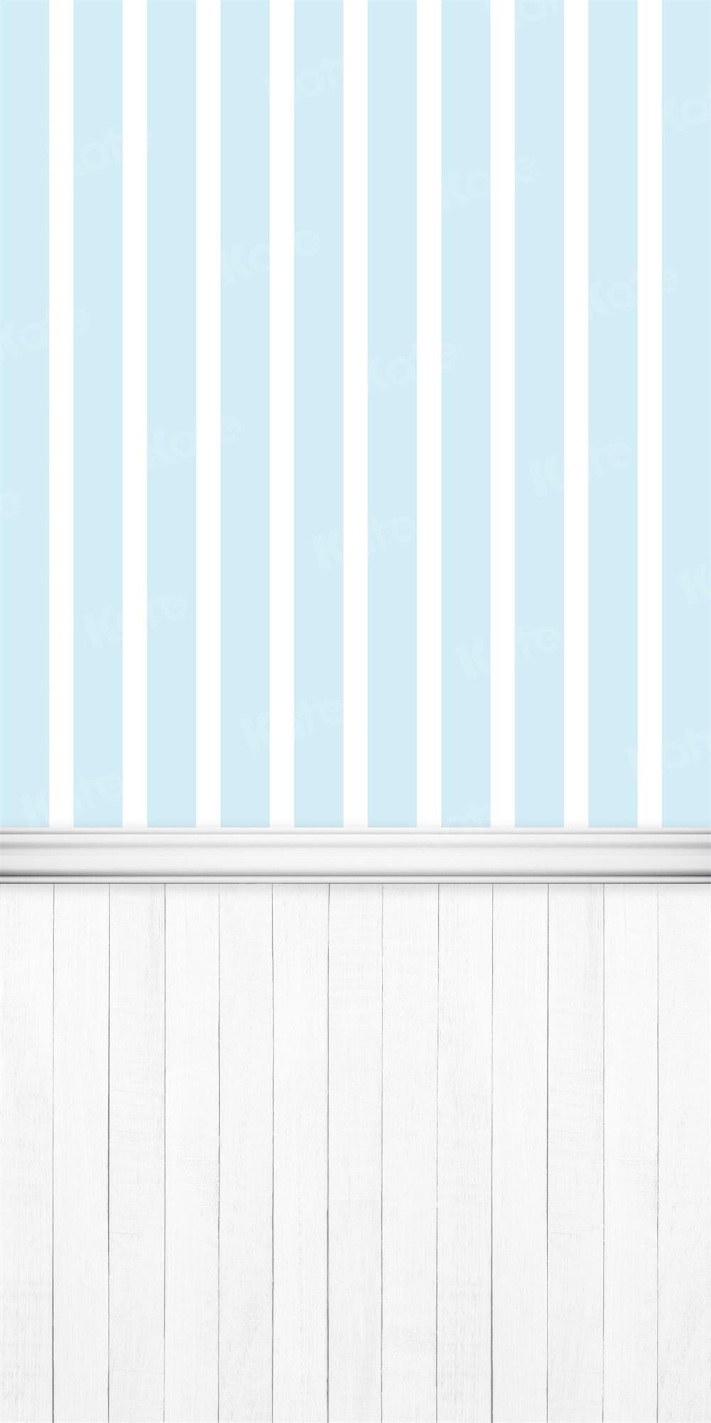 Kate Kombibackdrop Blau  Streifen Geburtstag Party Junge Hintergrund - Kate Backdrop.de
