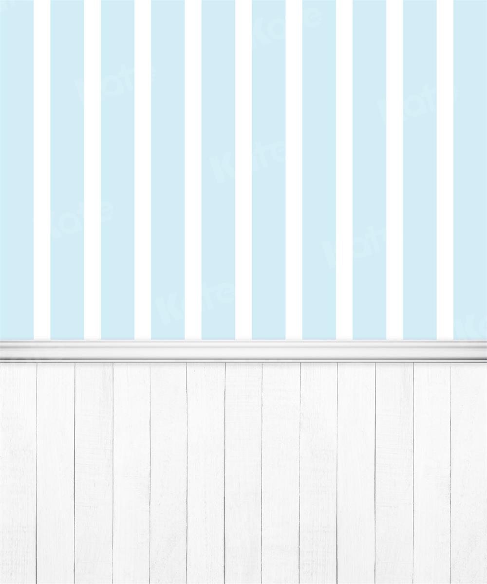 Kate Kombibackdrop Blau  Streifen Geburtstag Party Junge Hintergrund - Kate Backdrop.de