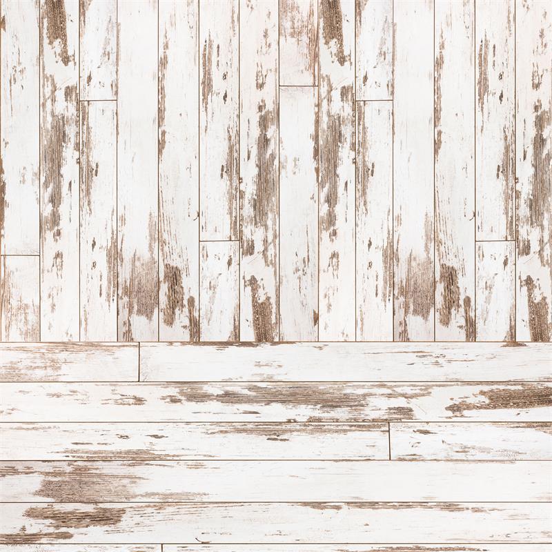 Kate Kombibackdrop Weiß schäbig Holz Hintergrund - Kate Backdrop.de