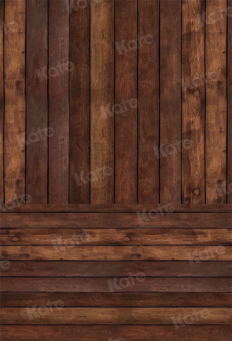 Kate Kombibackdrop Braun Retro Holz Hintergrund