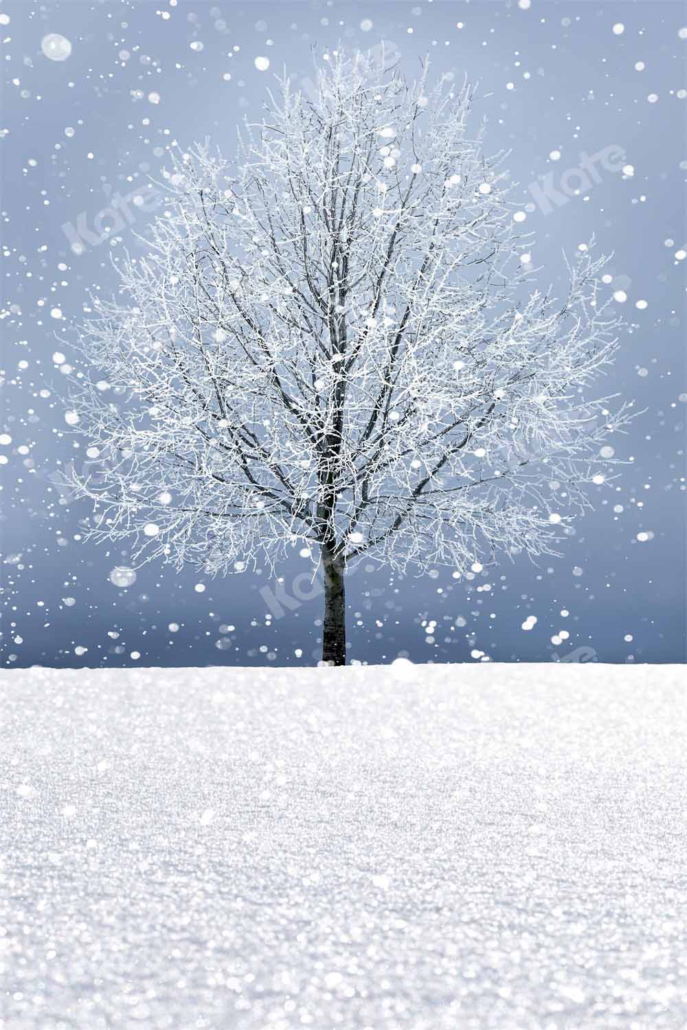 Kate Kombibackdrop Winter Schnee Baum Hintergrund