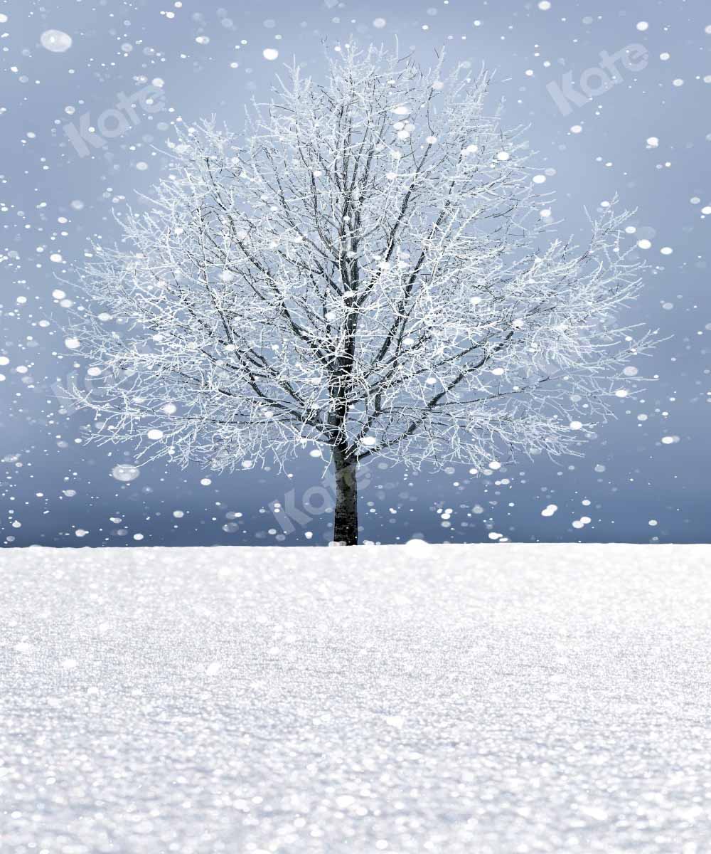 Kate Kombibackdrop Winter Schnee Baum Hintergrund
