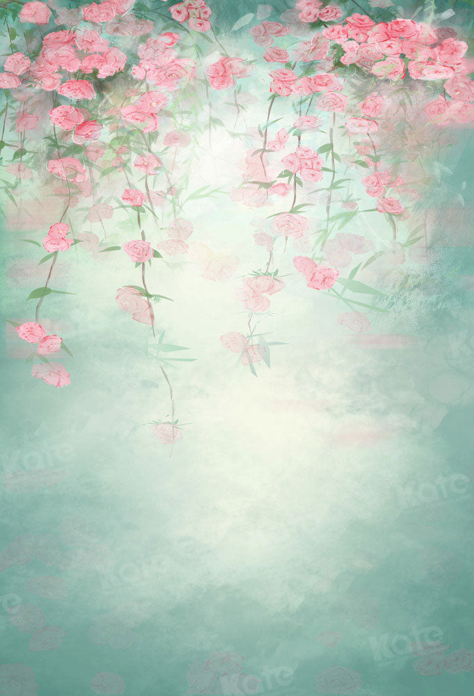 Kate Fine Art Floral Grüner Backdrop von GQ - Kate Backdrop.de