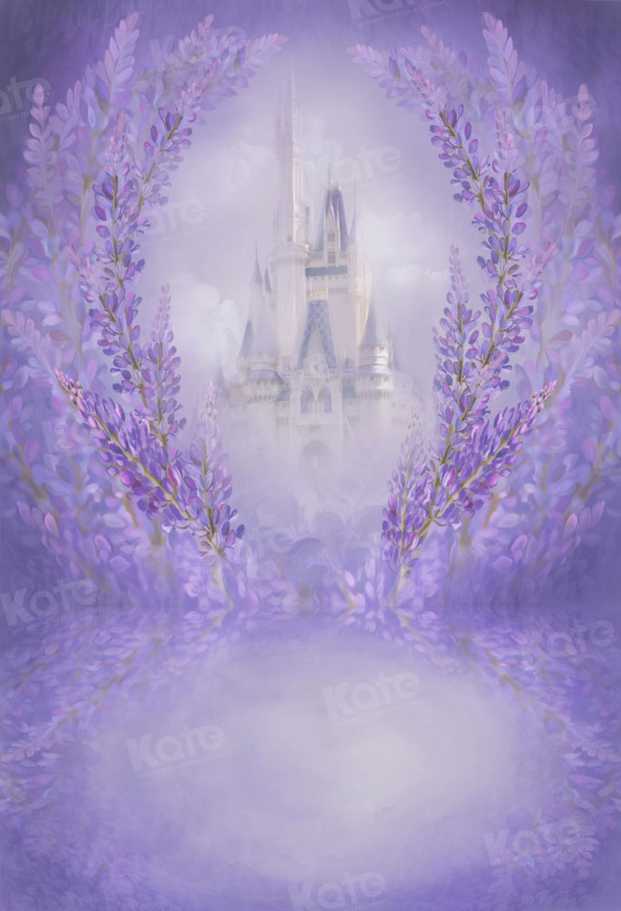 Kate Lila Floral Magic Castle Hintergrund von GQ
