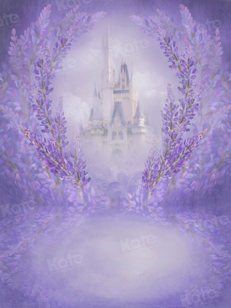Kate Lila Floral Magic Castle Hintergrund von GQ