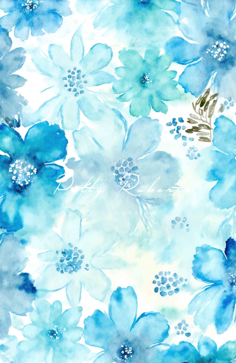 Kate Blauer Frühling Blume Hintergrund von Patty Roberts - Kate Backdrop.de