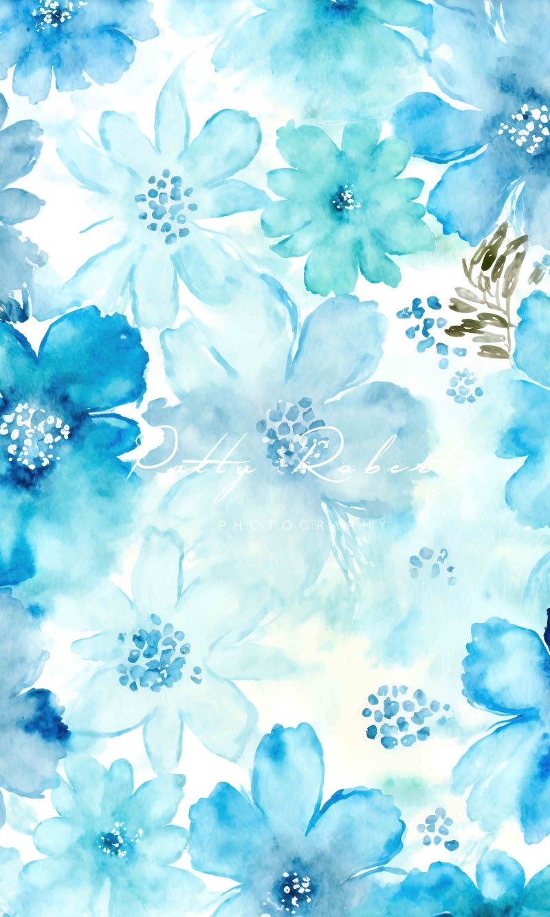 Kate Blauer Frühling Blume Hintergrund von Patty Roberts - Kate Backdrop.de