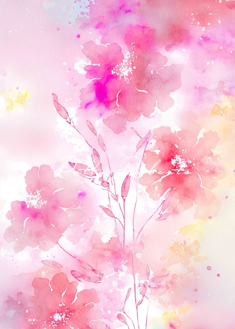 Kate Frühling Rosa Blumenblüten Hintergrund von Patty Roberts