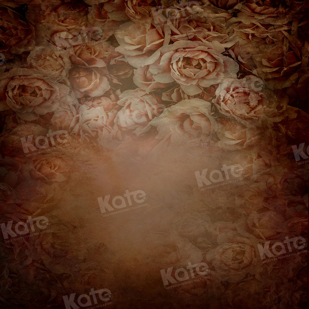 Kate Retro Floral Braun Hintergrund von GQ