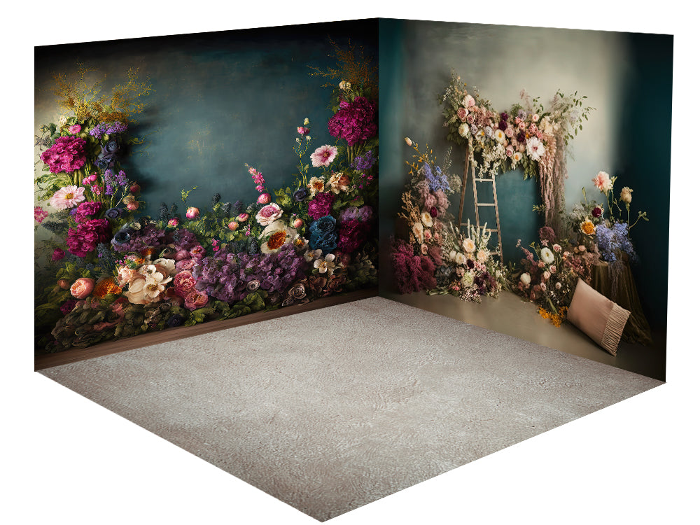 Kate Fine Art Floral Room Set(8ftx8ft&10ftx8ft&8ftx10ft) - Kate Backdrop.de