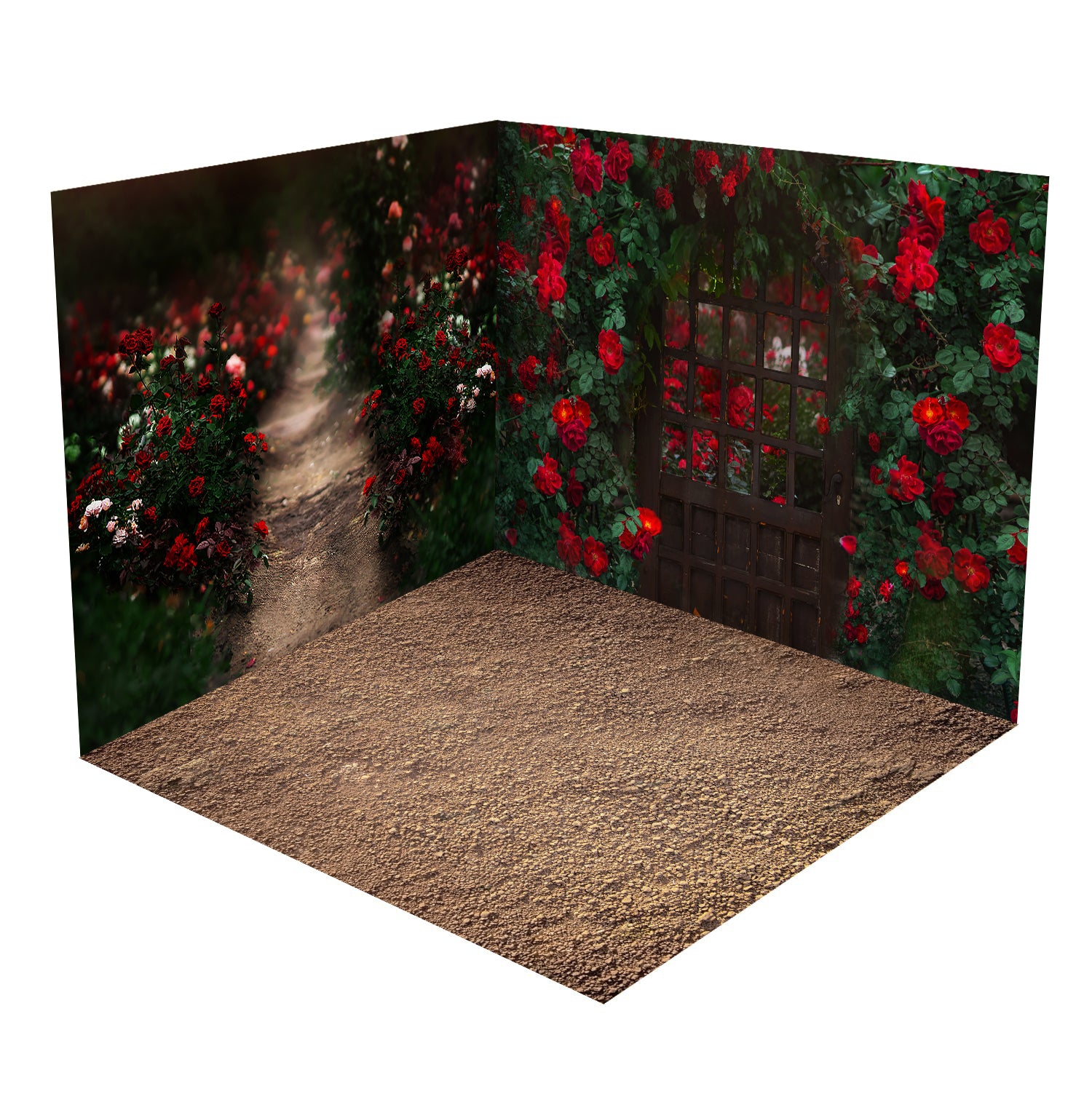 Kate Rose Flower Garden Valentine's Day Zimmer Set (8ftx8ft&10ftx8ft&8ftx10ft)