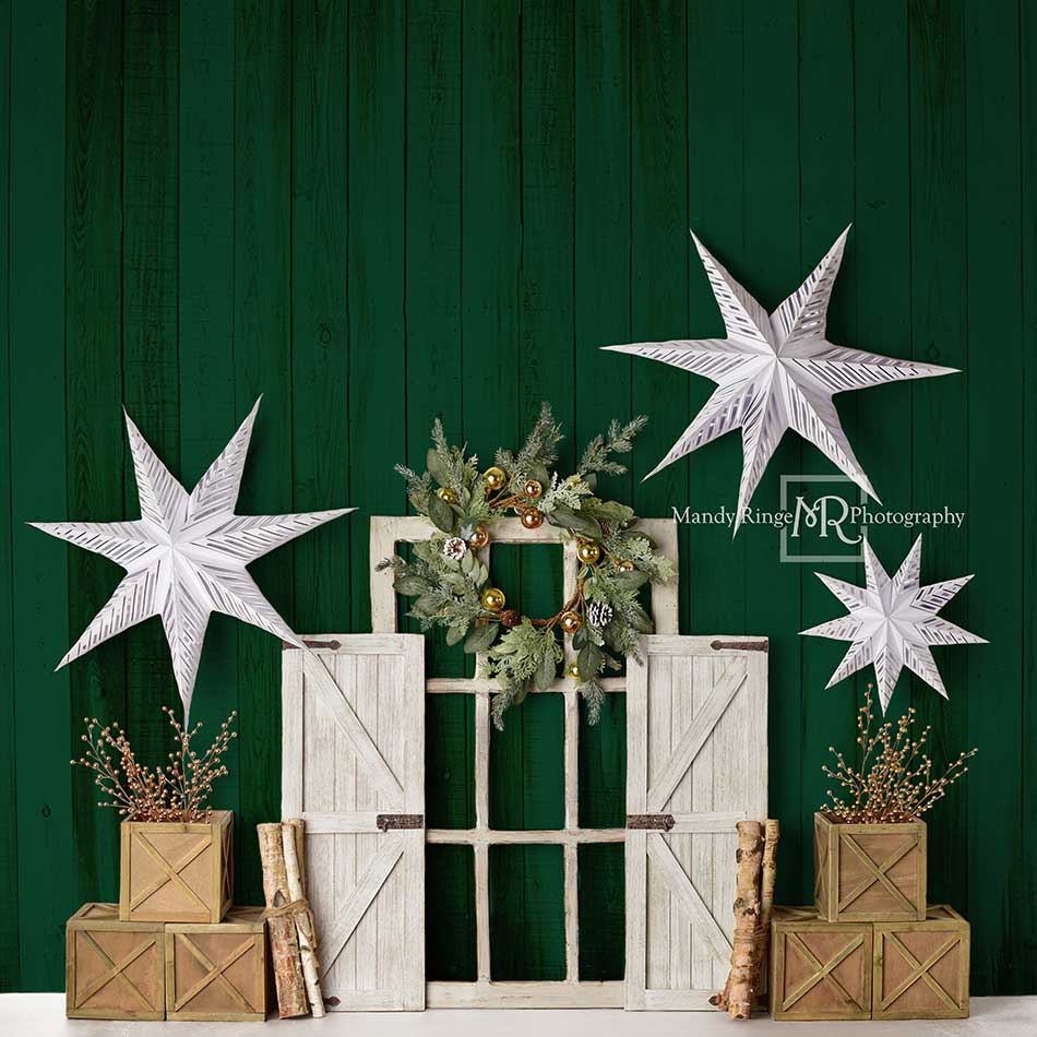 Kate Immergrüner Weihnachten Sterne Hintergrund von Mandy Ringe Photography - Kate Backdrop.de
