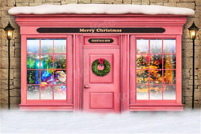 Kate Weihnachten Geschäft Winter rosa Hintergrund für die Fotografie